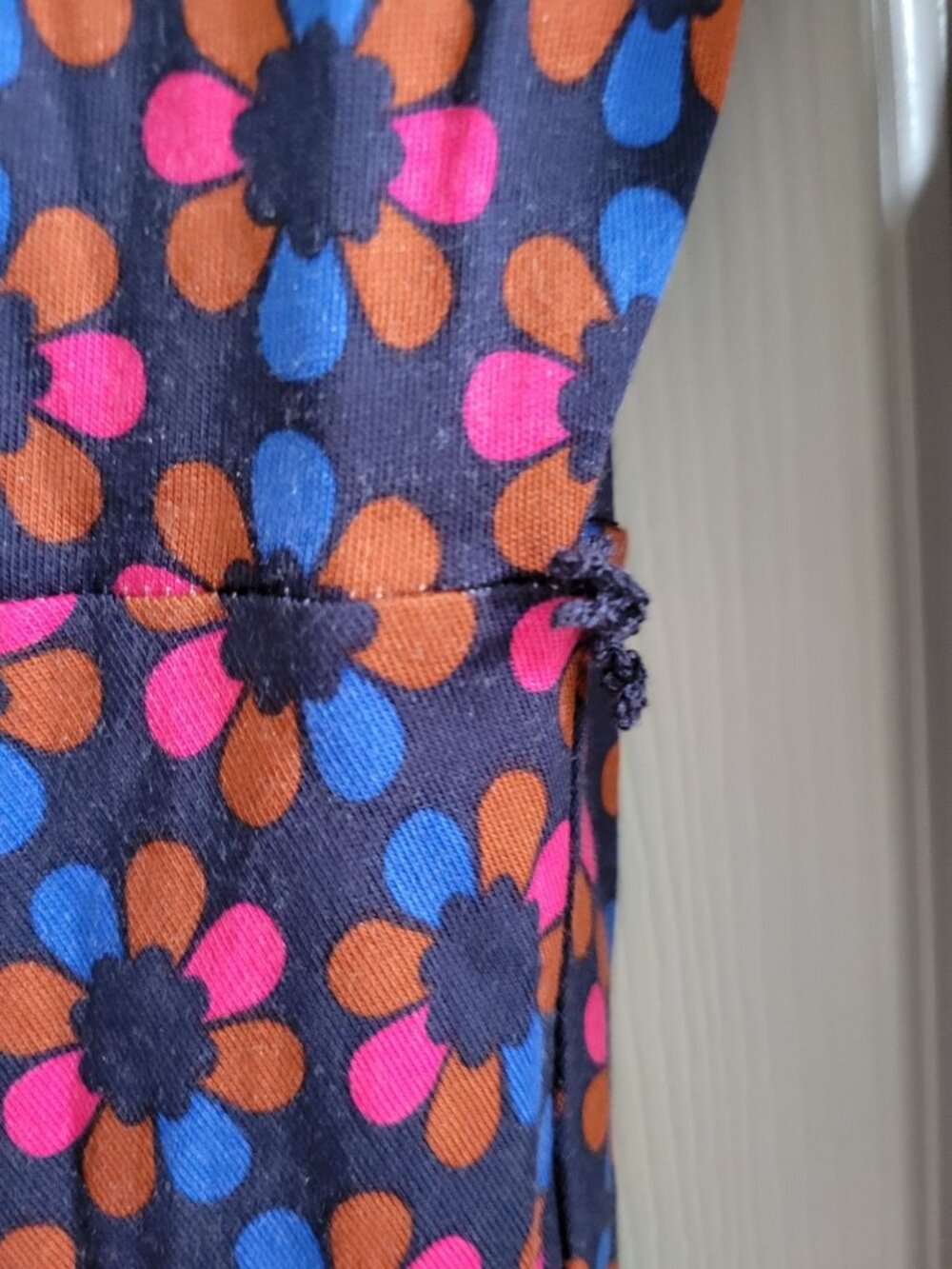 Boden Retro print Blue Pink Dress Fit and Flare Maxi Dress size 6 Long stretch - Picture 5 of 9
